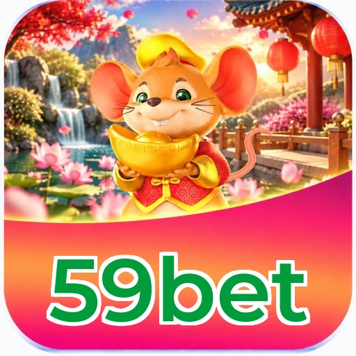 Interface da plataforma 59bet mostrando slots populares e bônus de boas-vindas